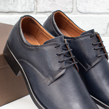 Pantofi eleganti barbati albastri din Piele naturala ZLZ03970, 3, elaza.ro