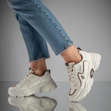 Pantofi sport dama cu talpa groasa bej ZLZ11786, 1, elaza.ro