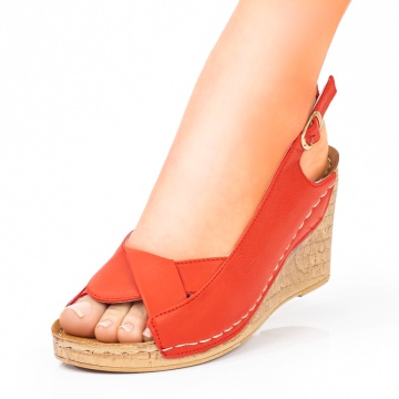 Sandale dama cu platforma rosii ZLZ04623, 1, elaza.ro
