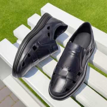 Pantofi casual barbati cu perforatii albastri din Piele naturala ZLZ13466, 1, elaza.ro