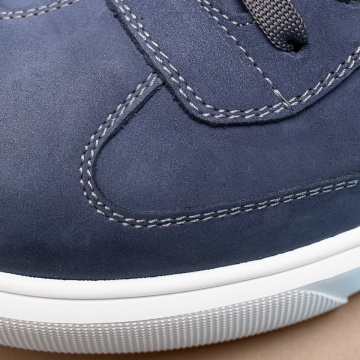 Pantofi casual barbati cu siret albastru suede din Piele naturala ZLZ13139, 2, elaza.ro