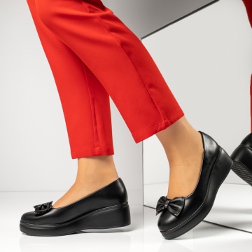 Pantofi casual dama cu platforma negri ZLZ10182, 1, elaza.ro