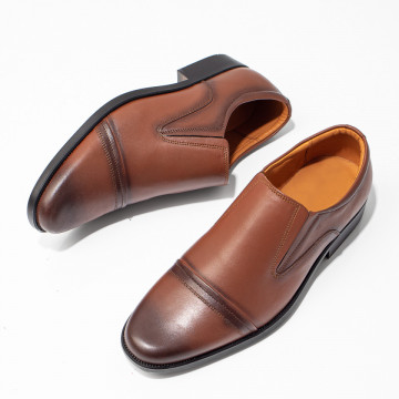 Pantofi eleganti barbati maro din Piele naturala ZLZ01519, 2, elaza.ro
