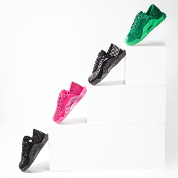 Pantofi sport verzi dama cu strasuri aplicate ZLZ10069, 2, elaza.ro