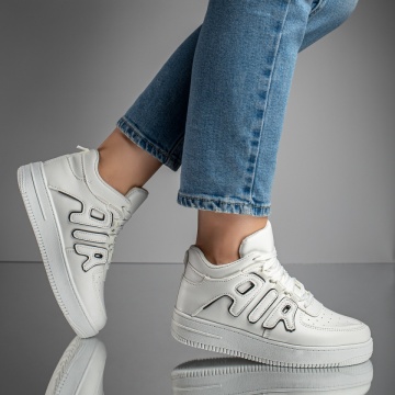 Ghete sport dama cu siret albe ZLZ11845, 2, elaza.ro