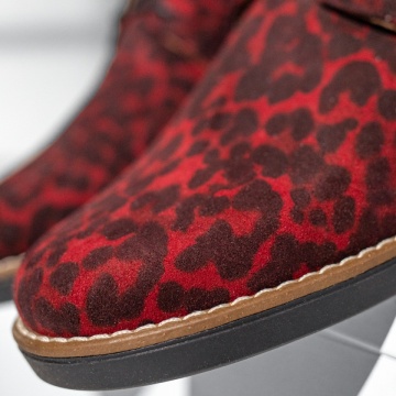 Pantofi casual dama cu imprimeu negru cu rosu din Piele naturala ZLZ10892, 4, elaza.ro