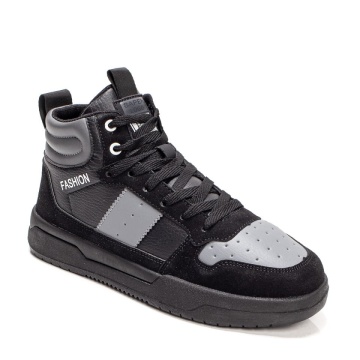 Ghete sport barbati negre cu gri cu siret ZLZ07040, 1, elaza.ro
