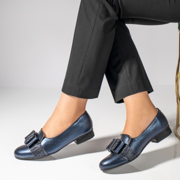 Pantofi dama cu funda albastri din Piele naturala ZLZ06411, 2, elaza.ro