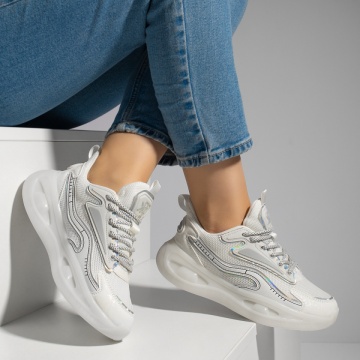 Pantofi sport dama albi ZLZ12224, 2, elaza.ro