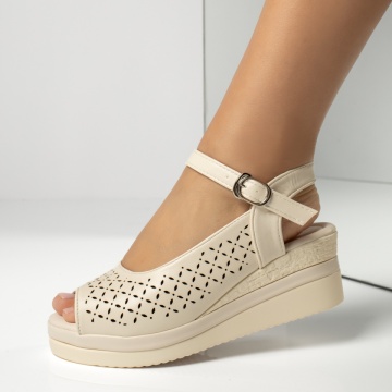 Sandale dama cu platforma bej ZLZ13876, 2, elaza.ro