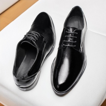 Pantofi eleganti negri barbati din Piele naturala cu aspect lucios ZLZ11900, 1, elaza.ro
