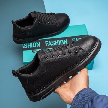 Pantofi sport barbati cu siret elastic negri ZLZ13975, 2, elaza.ro