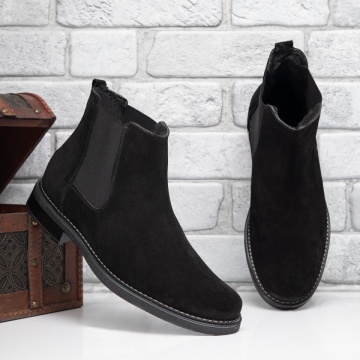 Ghete barbati negre suede din Piele naturala ZLZ07476, 3, elaza.ro