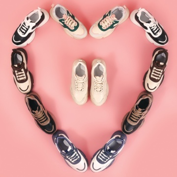 Pantofi dama sport cu talpa groasa albi cu gri ZLZ10027, 2, elaza.ro