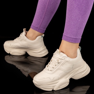 Pantofi dama sport cu talpa groasa bej ZLZ10027, 1, elaza.ro