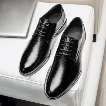 Pantofi eleganti negri barbati din Piele naturala cu aspect lucios ZLZ11900, 2, elaza.ro