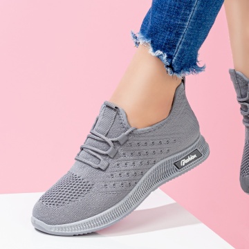 Pantofi sport dama cu siret gri ZLZ08060, 2, elaza.ro