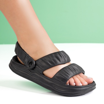 Sandale dama cu talpa joasa negre ZLZ08614, 1, elaza.ro
