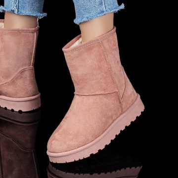 Cizme dama roz suede cu talpa joasa ZLZ07721, 1, elaza.ro
