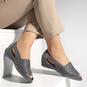 Pantofi casual dama cu platforma gri ZLZ13329, 1, elaza.ro