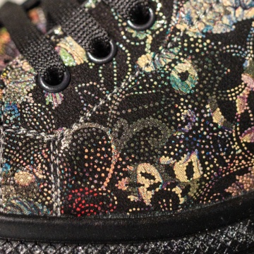 Pantofi casual dama cu talpa groasa negri cu imprimeu din Piele naturala ZLZ08254, 4, elaza.ro