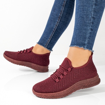 Espadrile sport dama cu siret si strasuri din material textil visnii ZLZ10998, 2, elaza.ro