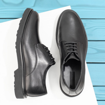 Pantofi casual barbati negri din Piele naturala ZLZ10613, 1, elaza.ro