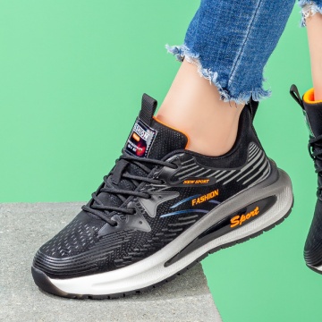 Pantofi sport dama negri cu portocaliu ZLZ08038, 2, elaza.ro
