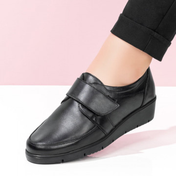 Pantofi casual dama negri cu inchidere scai din Piele naturala ZLZ00077, 2, elaza.ro
