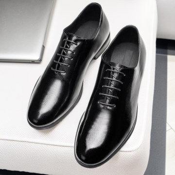 Pantofi negri eleganti barbati din Piele naturala cu aspect lucios ZLZ11899, 1, elaza.ro
