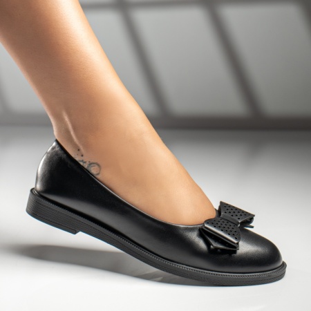 Balerini si Mocasini Dama, Balerini dama cu fundita negri MOD11661, modlet.ro