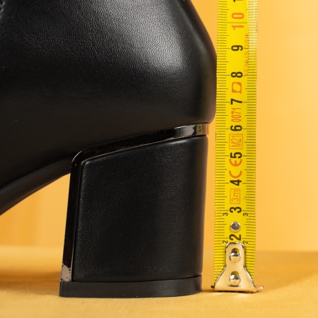 Botine dama cu toc gros negre MOD14086, 4, modlet.ro