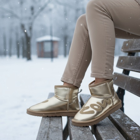 Cizme dama scurte aurii MOD0277, 5, modlet.ro