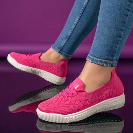 Espadrile dama cu siret roz inchis MOD11172, 4, modlet.ro