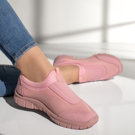 Espadrile sport dama cu talpa groasa roz MOD13181, 4, modlet.ro