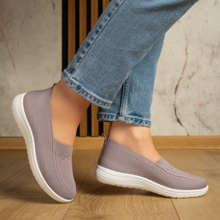 Espadrile sport dama cu talpa joasa si perforatii mov ZEF13056, 3, zeforia.ro