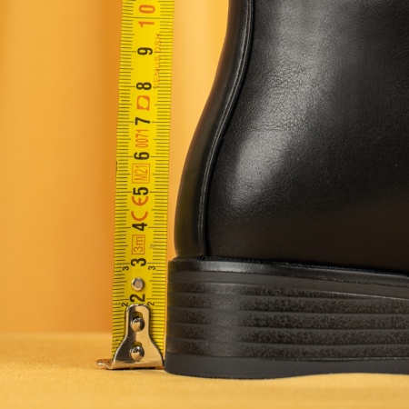 Ghete dama cu fermoar negre MOD06650, 4, modlet.ro