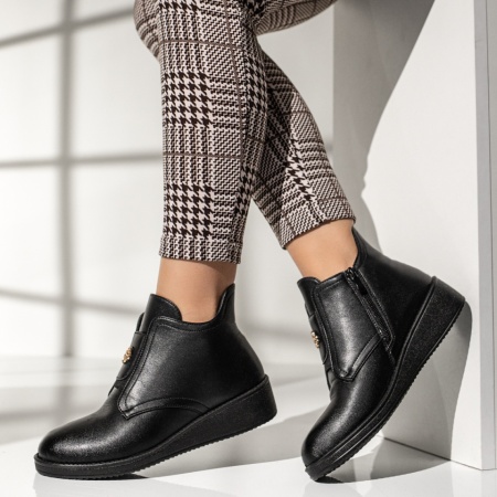 Ghete dama cu platforma negre MOD07072, 3, modlet.ro