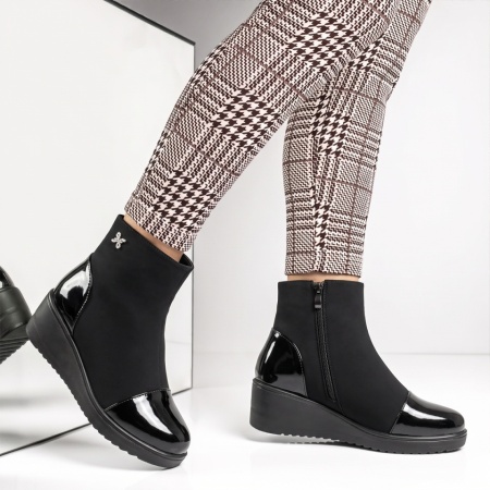 Ghete dama cu platforma negru suede GINA13, 3, modlet.ro