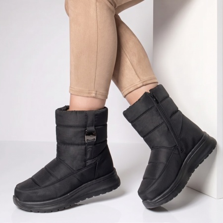 Ghete dama din fas cu talpa groasa negre GINA35, 2, modlet.ro