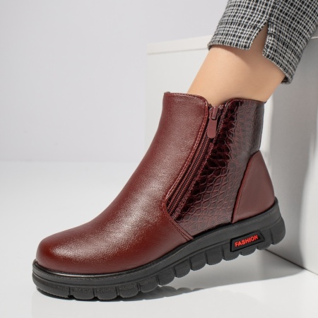 Ghete dama visinii cu imprimeu si fermoar MOD12207, 4, modlet.ro