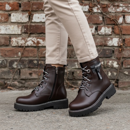 Ghete maro dama cu fermoar si accesorii MOD07141, 5, modlet.ro