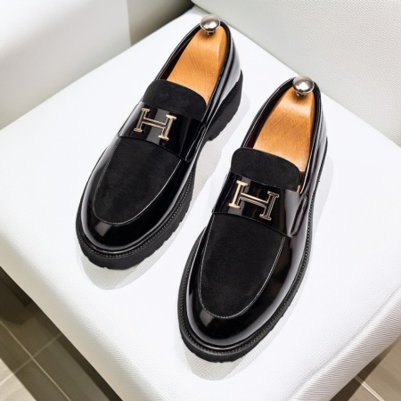 Mocasini barbati casual cu talpa groasa negri MOD13721, 2, modlet.ro