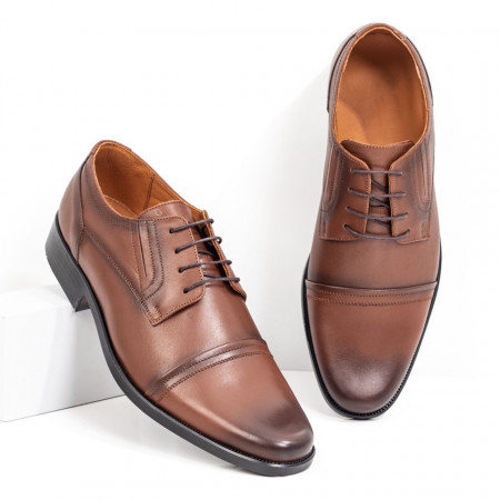 Pantofi barbatesti eleganti din Piele naturala maro MOD01518