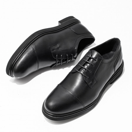 Pantofi barbati eleganti din Piele naturala negri MOD10674, 3, modlet.ro