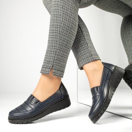 Pantofi dama, Pantofi casual dama cu platforma albastri MOD13047, modlet.ro