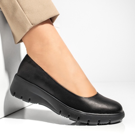 Pantofi casual dama cu platforma negri ANA77, 4, modlet.ro