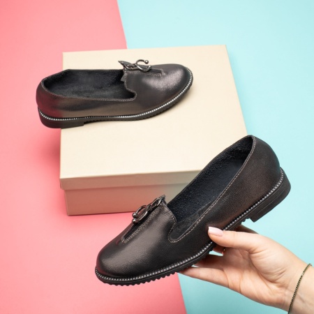 Pantofi casual dama, Pantofi casual dama cu talpa joasa gri MOD12718, modlet.ro