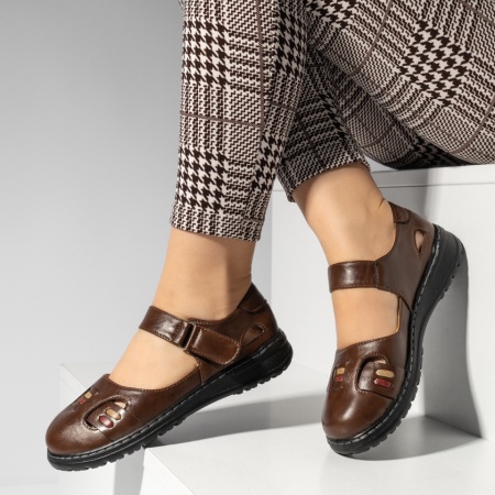 Pantofi casual dama cu talpa joasa maro MOD14271, 2, modlet.ro