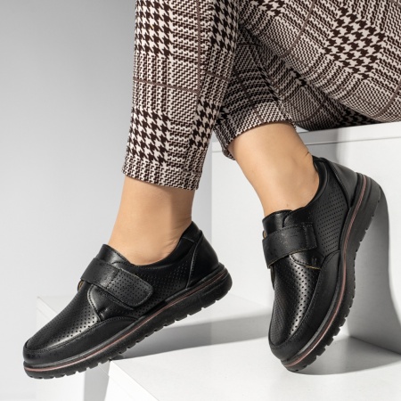 Pantofi casual dama cu talpa joasa si inchidere cu scai negri LILI7, 2, modlet.ro